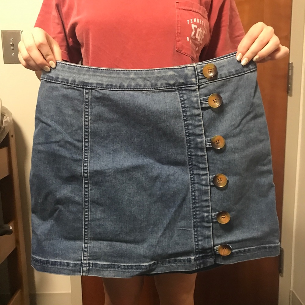 NWT free people jean skirt